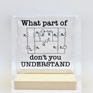 Engineer Gifts Desk Decorative Signs Plaques -‎ 4 x 4 Inches Acrylic
